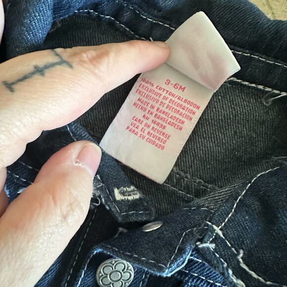 Nannette Jean Jacket Denim Embroidered Floral  3-6 Months - Picture 4 of 5